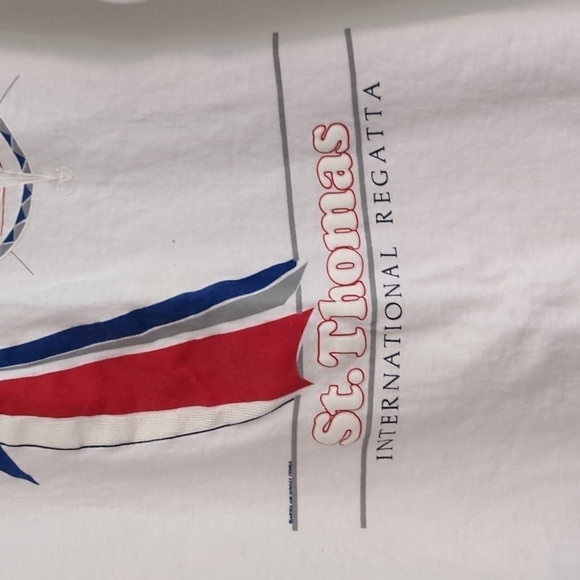 St.Thomas International Regatta VTG Graphic XXL Nautical Y2K Stanley Michaels - Picture 2 of 11